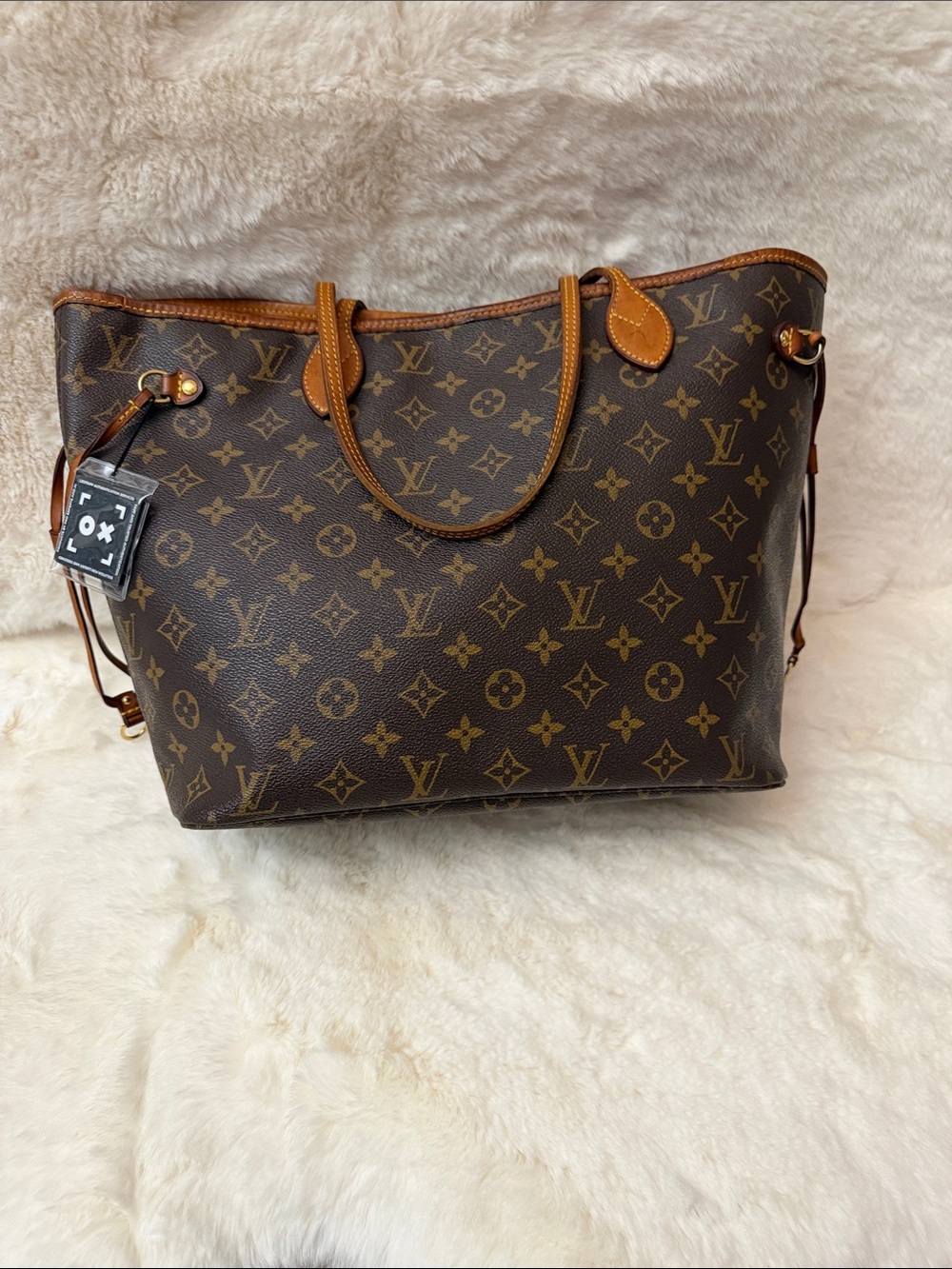Louis Vuitton Monogram Canvas Tote in Brown with Tan Trim